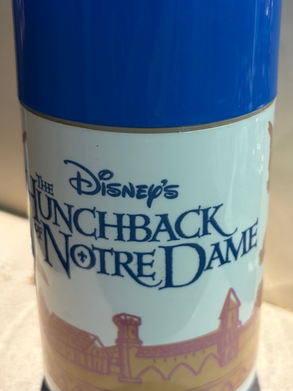 Disney The Hunchback of Notre Dame Thermos- Blue & White